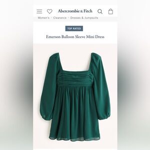 Green Abercrombie & Fitch dress, size small
